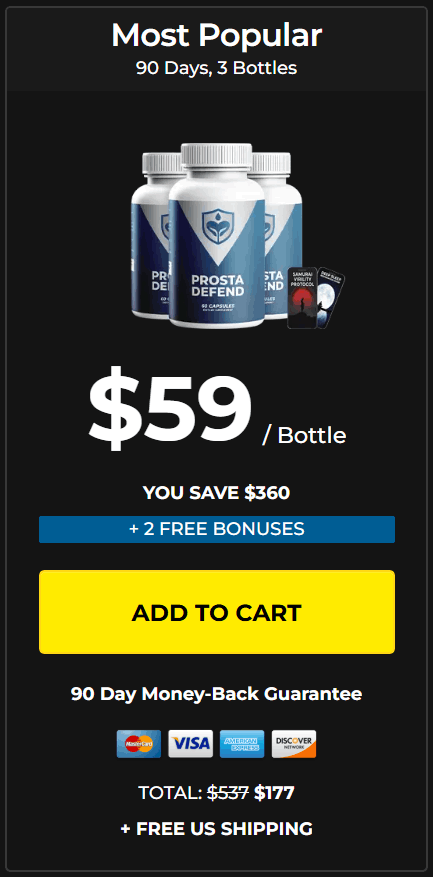 Prosta Defend 3 bottles $59 each